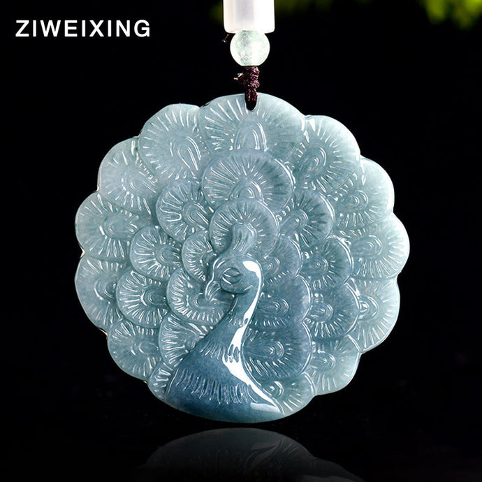 The Enchanting Allure of a Natural Jadeite Peacock Pendant
