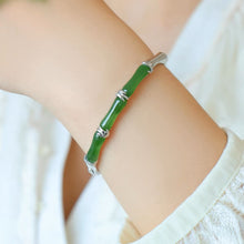 Natural Jade Bracelet Nephrite Silver Bracelet
