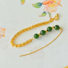 Natural Jade Bracelet Nephrite Silver Bracelet