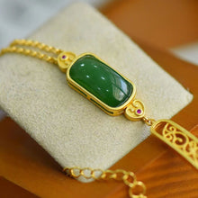 Natural Jade Bracelet Nephrite Silver Bracelet