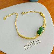 Natural Jade Bracelet Nephrite Silver Bracelet