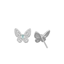 Natural Jade Earrings Jadeite Silver Butterfly Earrings