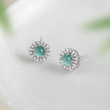 Natural Jade Earrings Jadeite Silver Earrings