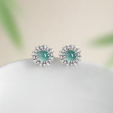 Natural Jade Earrings Jadeite Silver Earrings