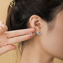 Natural Jade Earrings Jadeite Silver Hulu Earrings