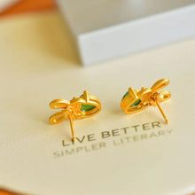 Natural Jade Earrings Nephrite Silver Rabbit Earrings