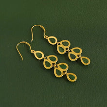 Natural Jade Earrings Nephrite Silver Earrings