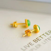 Natural Jade Earrings Nephrite Silver Earrings