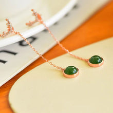 Natural Jade Earrings Nephrite Silver Earrings
