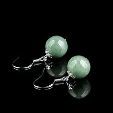 Natural Jade Earrings Silver Jadeite Earrings