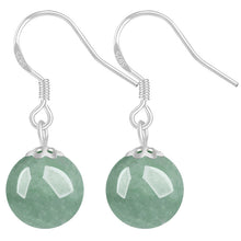 Natural Jade Earrings Silver Jadeite Earrings