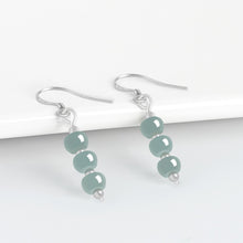 Natural Jade Earrings Silver Jadeite Earrings