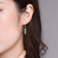 Natural Jade Earrings Silver Jadeite Earrings