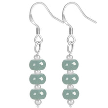 Natural Jade Earrings Silver Jadeite Earrings