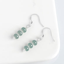 Natural Jade Earrings Silver Jadeite Earrings