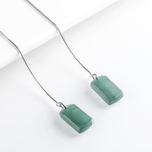 Natural Jade Earrings Silver Jadeite Earrings