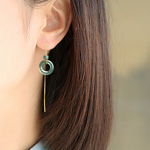 Natural Jade Earrings Silver Jadeite Earrings