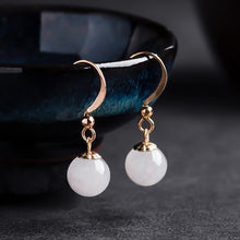 Natural Jade Earrings Silver Jadeite Earrings