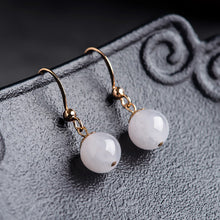 Natural Jade Earrings Silver Jadeite Earrings