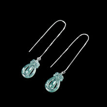 Natural Jade Earrings Silver Jadeite Earrings