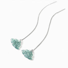 Natural Jade Earrings Silver Jadeite Earrings