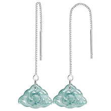 Natural Jade Earrings Silver Jadeite Earrings