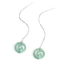 Natural Jade Earrings Silver Jadeite Earrings