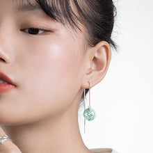 Natural Jade Earrings Silver Jadeite Earrings