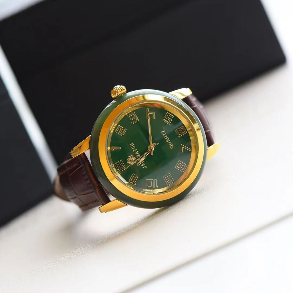 Natural Jade Watch Nephrite Wrist Watch TUGS330 – Jade Nature display picture 1