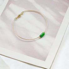 Jade Jadeite 18k Gold-Filled Jade Bracelet