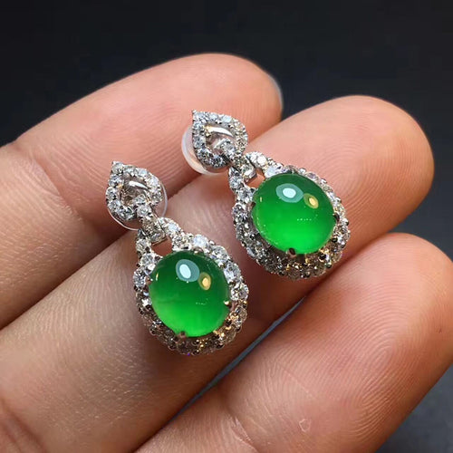 Natural Jade Earrings Jadeite Earrings