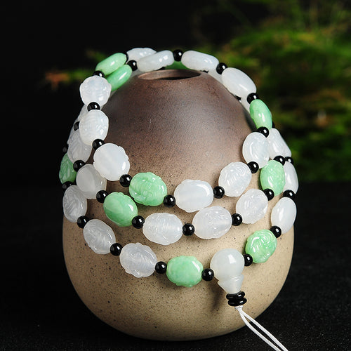 Natural jade bracelet jadeite Arhat bracelet