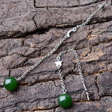 Jade Nephrite Silver Jade Earrings