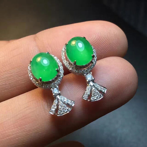 Natural Jade Earrings Jadeite Earrings
