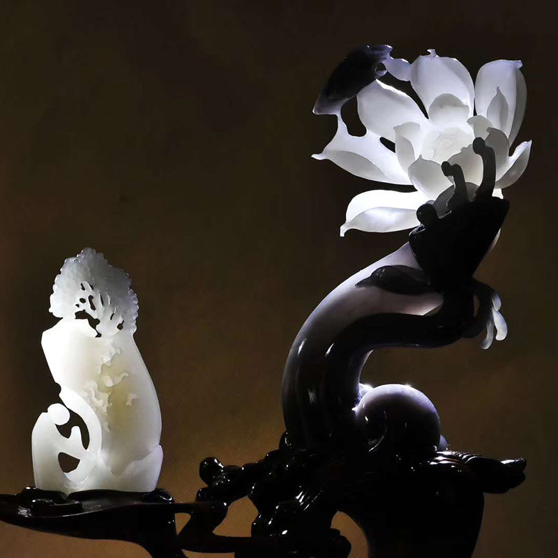 Natural jade carving Chinese Kunlun nephrite jade collectibles
