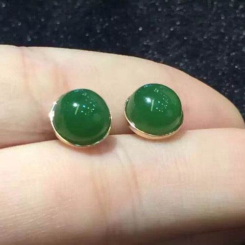 Natural Jade Earrings Nephrite Earrings
