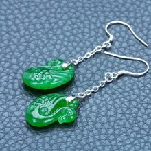 Jade Nephrite Silver Jade Earrings NE145