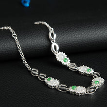 Natural jade jadeite silver bracelet wholesale