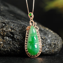 Natural jade pendant jadeite gold pendant necklace
