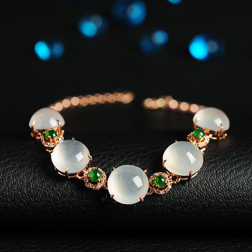 Natural jade bracelet jadeite gold bracelet