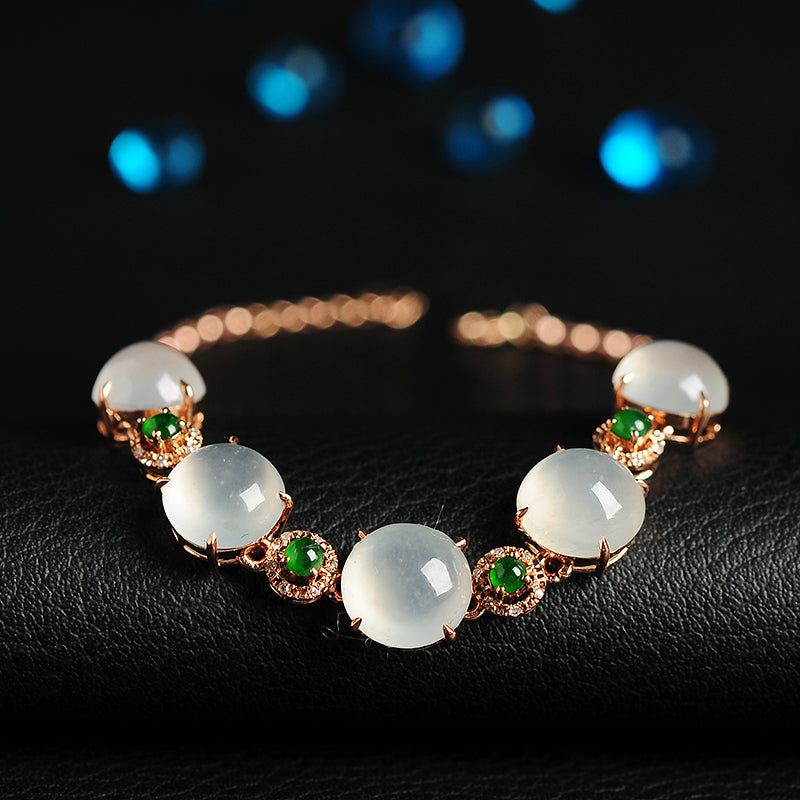 Natural jade bracelet jadeite gold bracelet