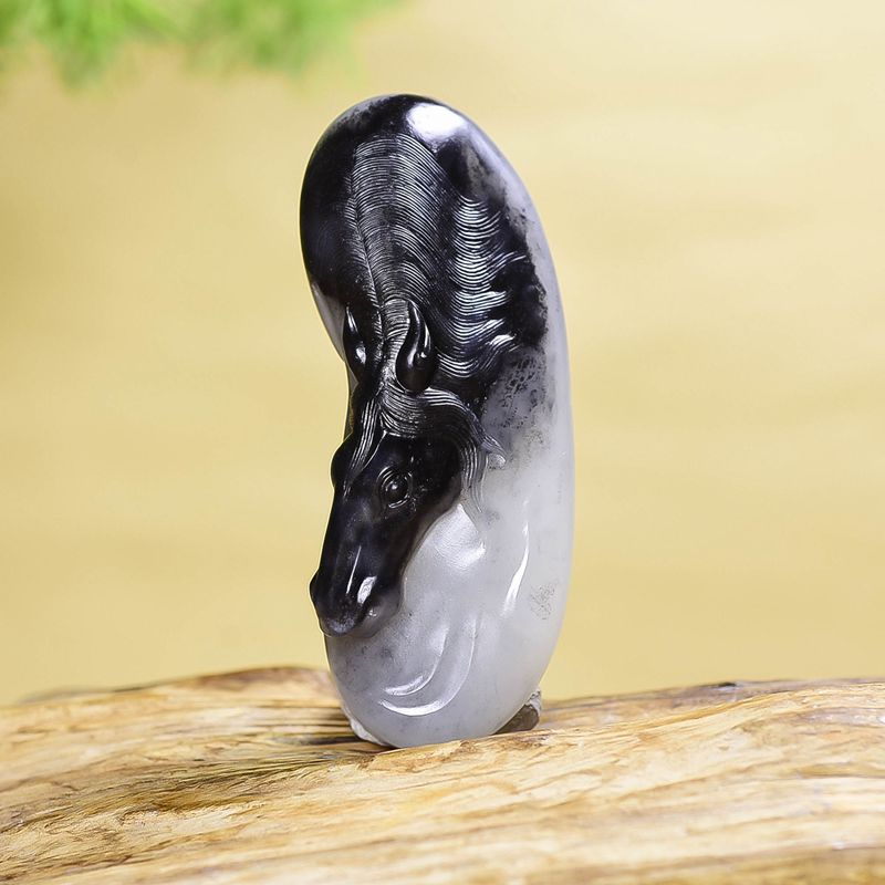 Natural jade carving nephrite collectibles Chinese Hetian jade