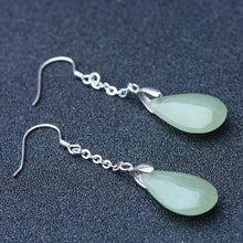 Jade Nephrite Silver Jade Earrings