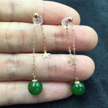 Natural Jade Earrings Nephrite Earrings