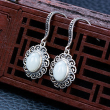 Jade Nephrite Silver Jade Earrings