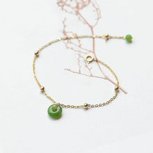 Jade Nephrite 18k Gold-Filled Jade Bracelet