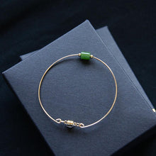 Jade Nephrite 18k Gold-Filled Jade Bracelet