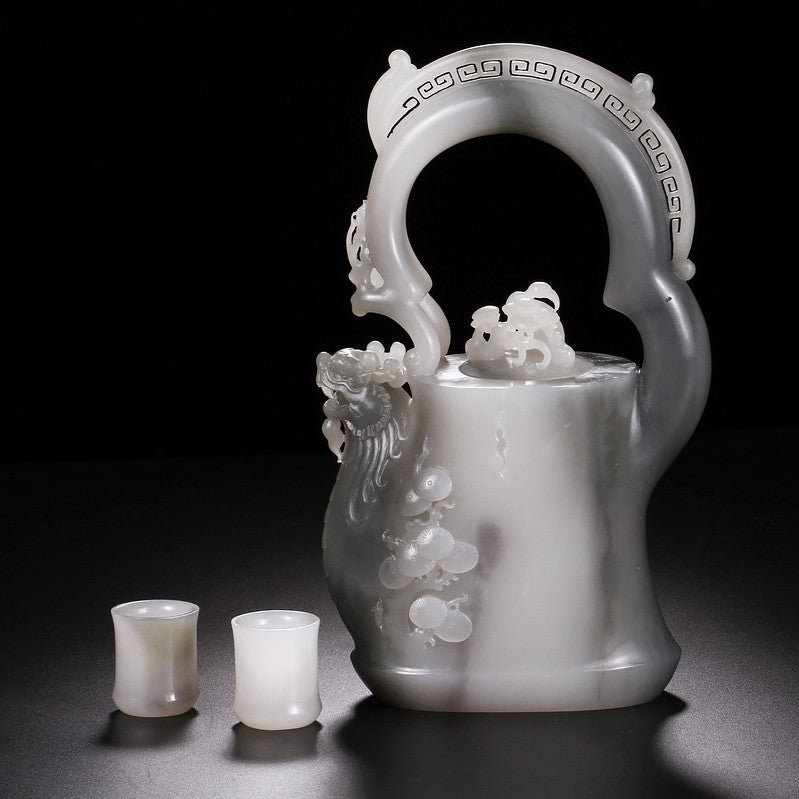 Natural jade carving nephrite collectibles Chinese Hetian jade
