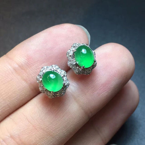 Natural Jade Earrings Jadeite Earrings