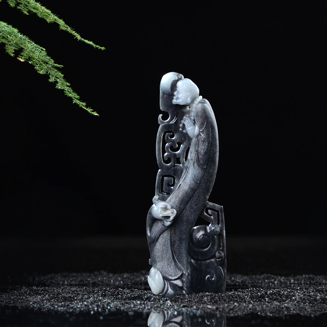 Natural jade carving nephrite collectibles Chinese Kunlun jade